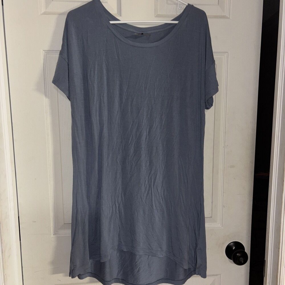 Recliner XS DreamTech Night Tee SHIRT Dress 2 Pack Blue & tan